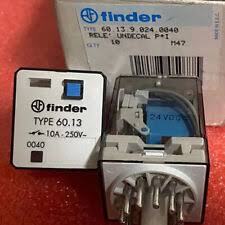 رله شیشه ای 10 آمپر فیندر 11 پایه 3NO3NC ولتاژ کنترلی 24VDC مدل finder 60.13.9024.0040