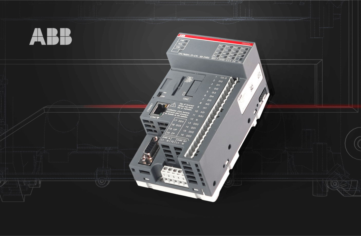 سازه گستر پایتخت تامین کننده محصولات ای بی بی در ایران - ماژول پردازنده ای بی بی ABB PM564-R-ETH A0 – واحد پردازش مرکزی PLC با اندازه‌گیری دقیق و قابلیت توسعه ماژولار