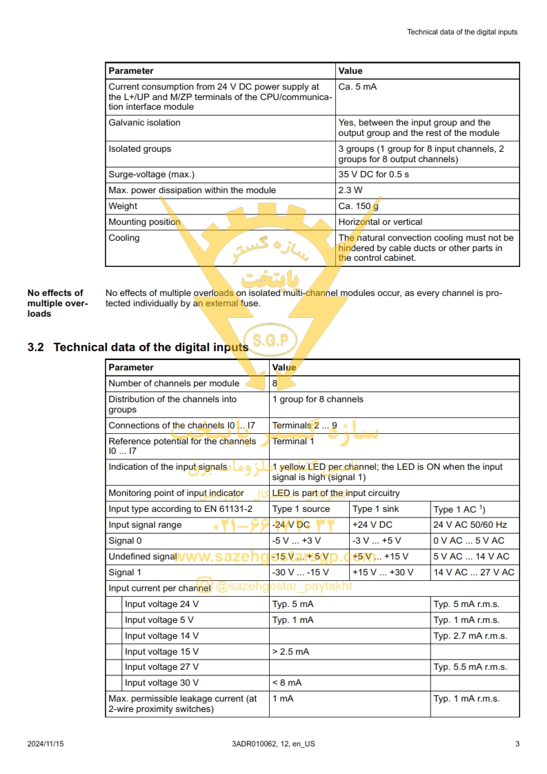 سازه گستر پایتخت وارد کننده و تامین کننده محصولات ای بی بی در ایران - ماژول ورودی / خروجی ای بی بی مدل ABB DX571