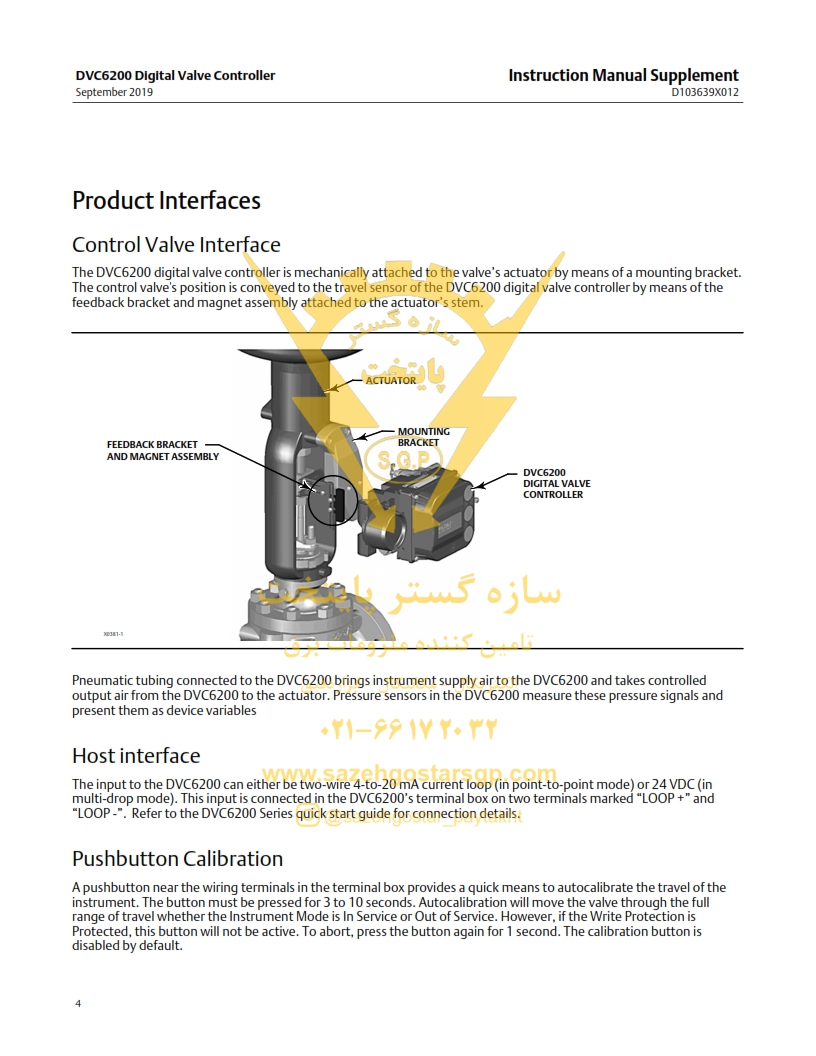 پوزیشنر فیشر مدل FIELDVUE DVC6200 - سازه گستر پایتخت 66172032