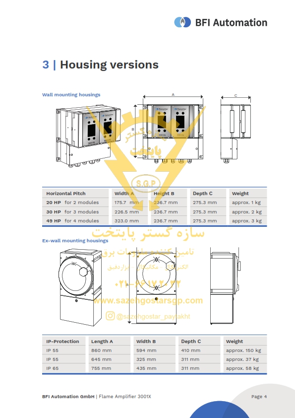 سازه گستر پایتخت تامین کننده اسکنر شعله بی اف آی BFI Automation مدل 3001N / 3001DN | شماره تماس 66172032