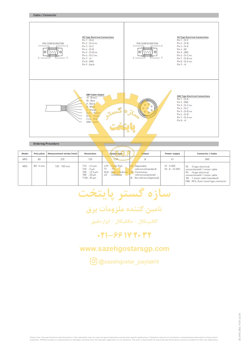 سازه گستر پایتخت تامین کننده انواع محصولات اوپکن در ایران | شماره تماس جهت خرید 02166172032| خطکش مغناطیسی انکودر خطی OPKON MPS | انکودر خطی افزایشی بدون تماس با دقت 5 میکرون مخصوص پرس برک و ماشینآلات صنعتی