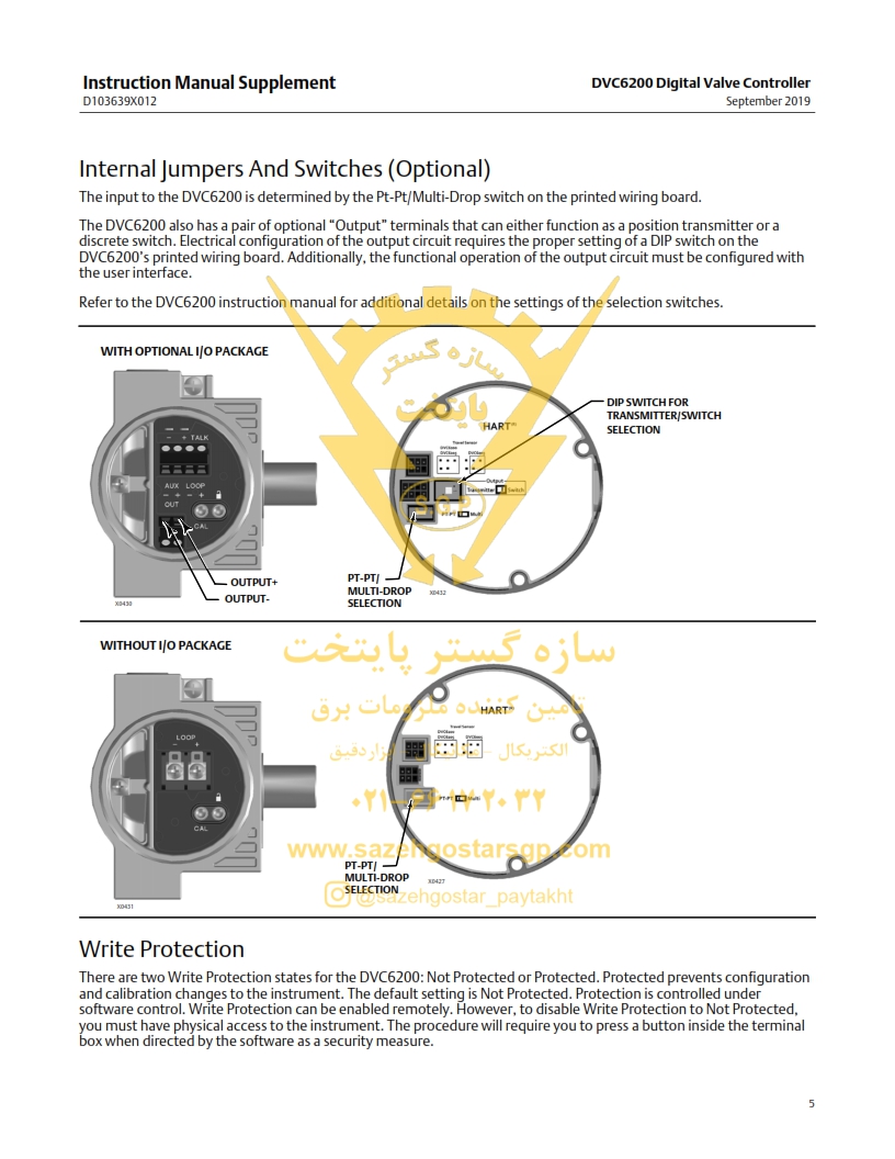 پوزیشنر فیشر مدل FIELDVUE DVC6200 - سازه گستر پایتخت 66172032