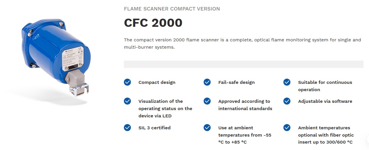 سازه گستر پایتخت تامین کننده انواع محصولات بی اف آی BFI در ایران | اسکنر و کنترلر شعله BFI Automation مدل CFC 2000| شماره تماس 02166172032